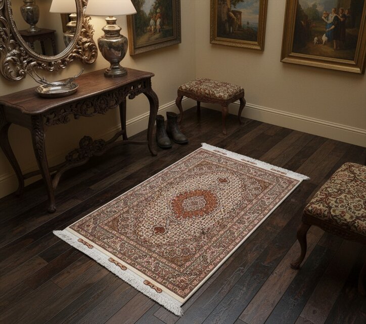 ペルシャ絨毯 タブリーズ産 マヒデザイン 50RAJ ウール&シルク