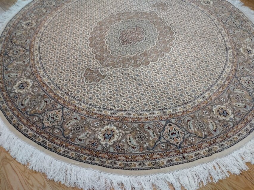 214×135cm パキスタン手織り絨毯 ダブルノット オリエンタルラグ 214