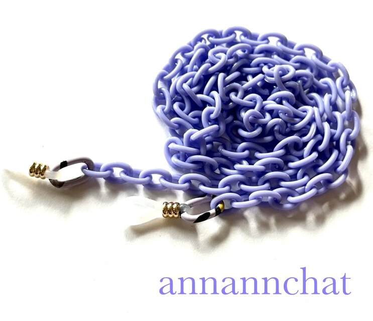 【超軽　ラベンダー　薄紫　グラスコード】さっと洗える