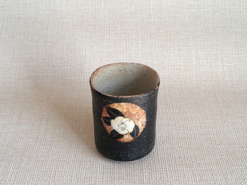 希少⭐︎ 陶あん窯 京焼 銀彩 湯飲み4客セット 桜.葡萄.椿.