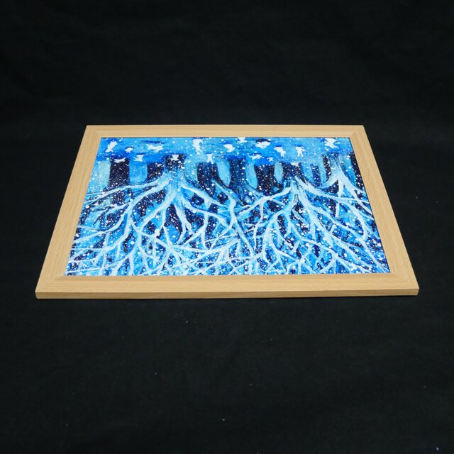 油絵【冬の林と兎たち】 | iichi 日々の暮らしを心地よくする