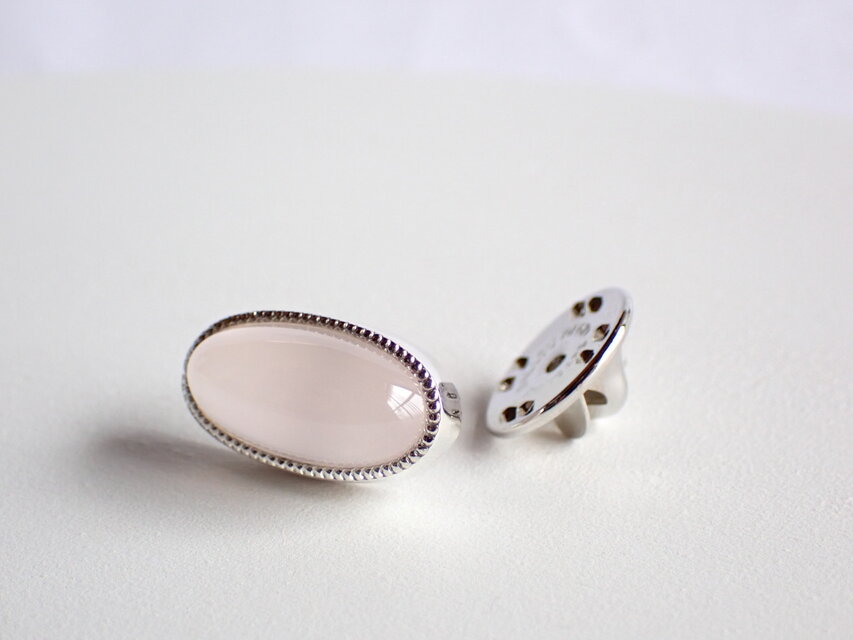 ローズクォーツ(大)　ピンズブローチ