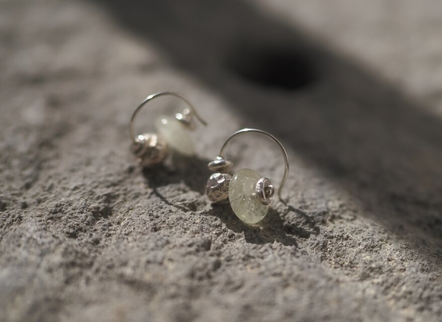 <MTO> -Libyan glass・Karensilver- hoops