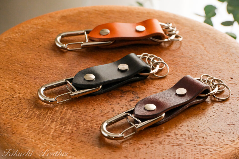 《MIYABI》レザーカラビナキーホルダー　《3colors》