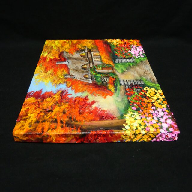 油絵 絵画 【おとぎの国の秋】 油絵【おとぎの国の秋】 | iichi 日々の暮らしを心地よくする