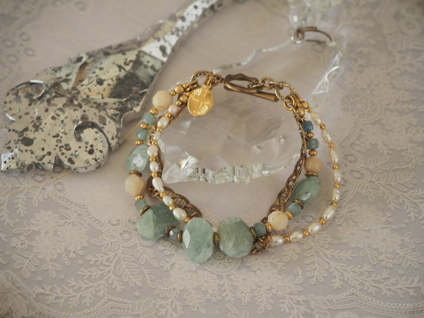 聖夜　アクアマリンのブレスレット