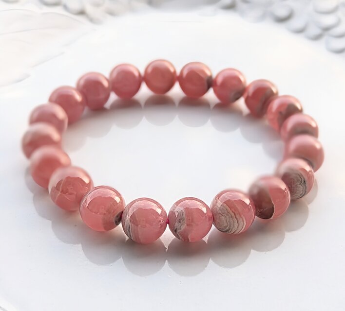 『インナーチャイルドを癒し解放するクリスタル✨インカローズ《ロードクロサイト》のブレスレット』