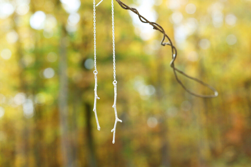 白樺の森の小枝 ピアス/イヤリング