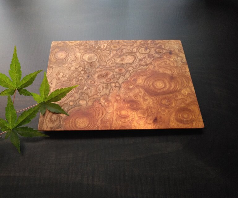 欅・玉杢のプレート　　菓子器・花台・ディスプレイ