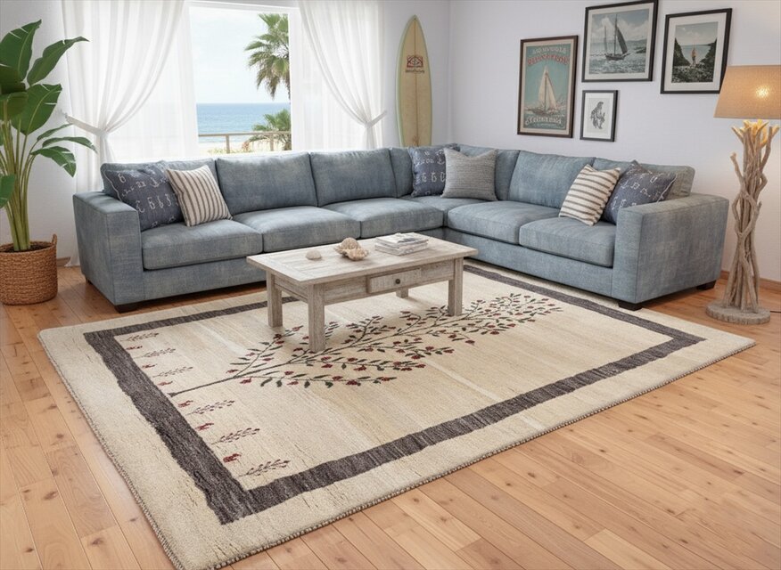 ペルシャ ギャッベ リビング敷き ダイニング敷き ラグ 250x205cm 生命