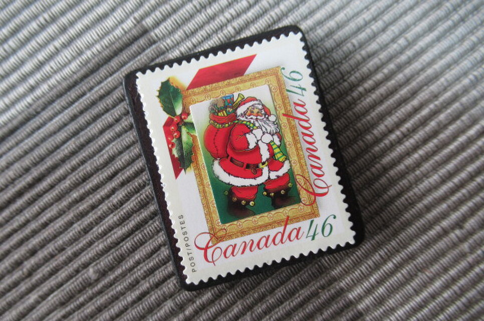 4655 外国切手 カナダ クリスマス ジンジャーブレッド切手セットミニシート カナダ クリスマス切手ブローチ10681 | iichi 日々の暮らしを心地よく