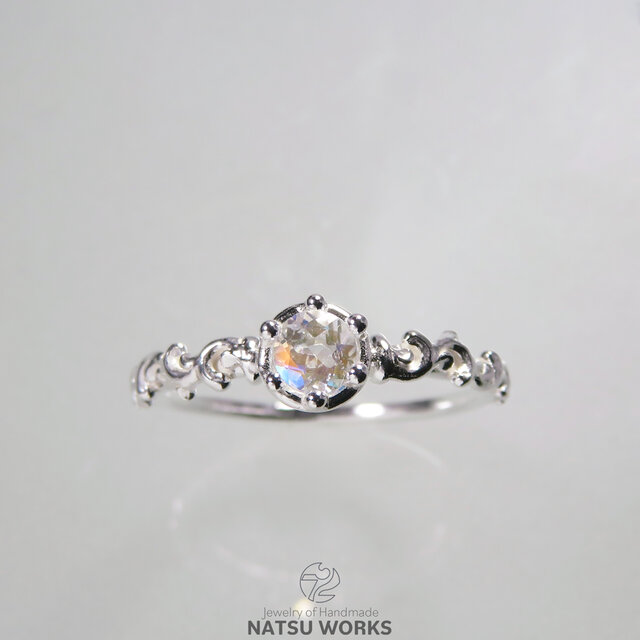 未使用】アンデシンラブラドライトリング天然石 指輪 ジュエリー aicaアイカ アンデシン ラブラドライト リング / Andesine Labradorite Ring