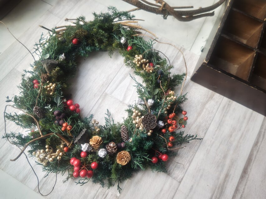 【2025クリスマス】ハスの実のwreath