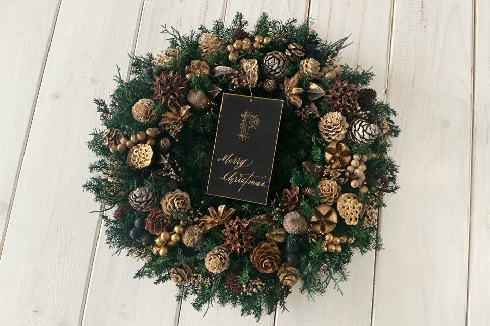 リース 楽天市場】クリスマスリース ホワイトリース 特大 Lサイズ 玄関 飾り