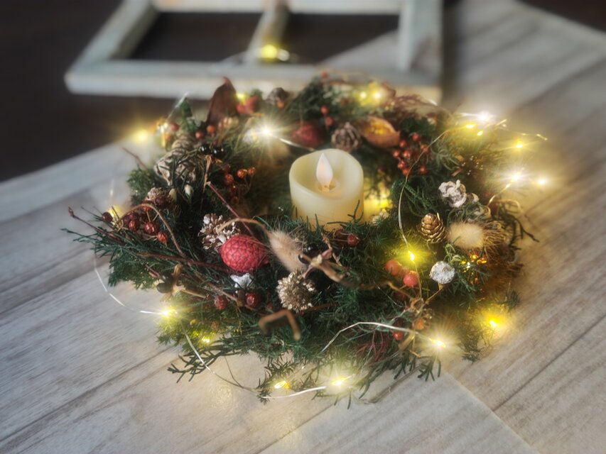 【2025クリスマス】テ―ブルライトwreath
