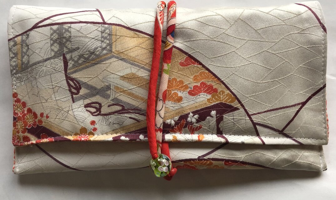 ８５１９　着物で作った和風財布・ポーチ