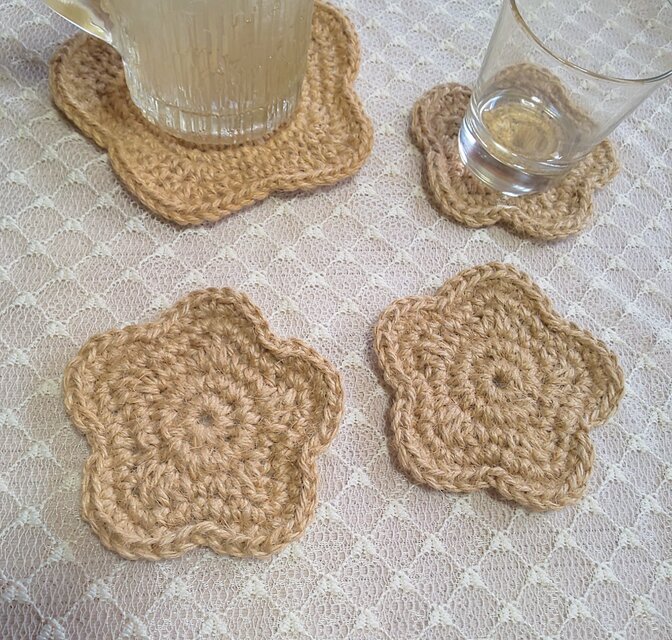 花コースター２枚セット