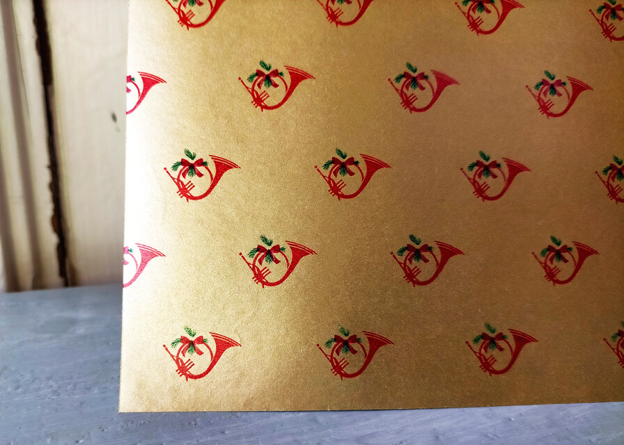 U.S.A. ヴィンテージ包装紙【小さなホルン】DA-WP097