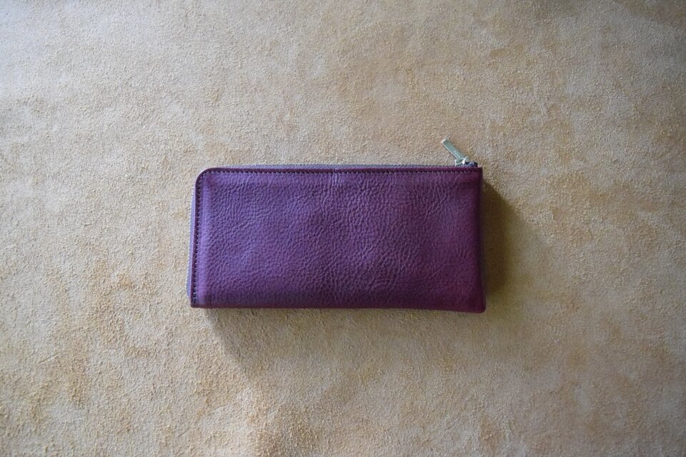 高級イタリアンレザー 小さいL字長財布 モスト