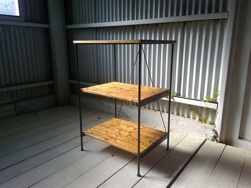 【展示作品】アイアン ウッド　ラック（かめた様仕様）