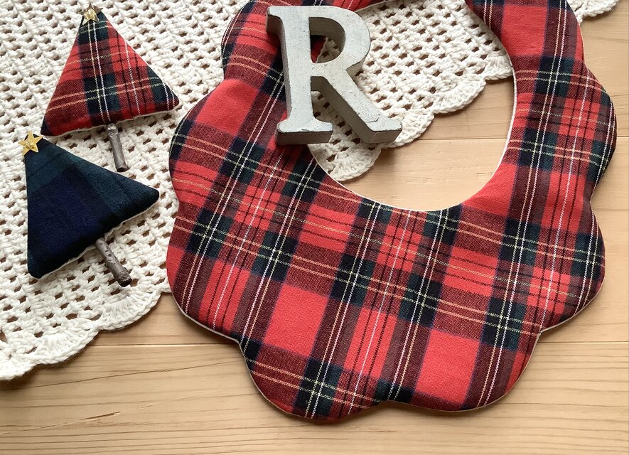 レッド❄︎チェック❄︎クリスマス❄︎オーガニック❄︎ふわふわやわらかスタイ