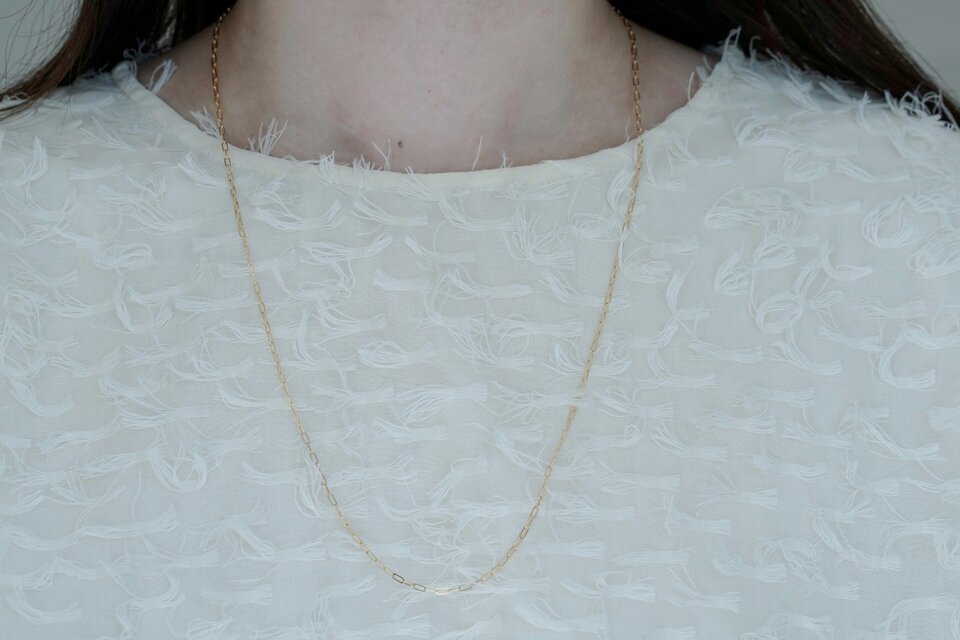 K18】clip chain necklace (40cm / 幅1.6mm) | iichi 日々の暮らしを