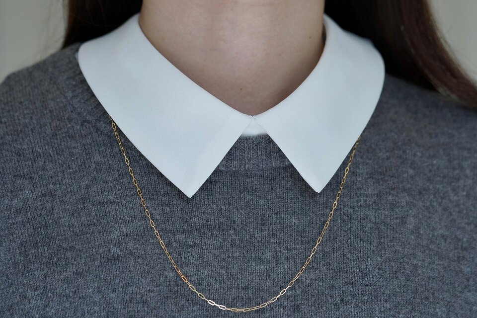 K18】clip chain necklace (40cm / 幅1.6mm) | iichi 日々の暮らしを