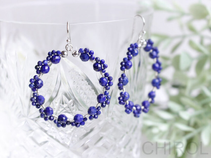 ＊ ラピスラズリ  リース＊ ピアス/ SV925