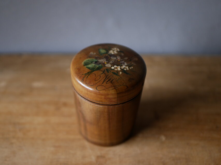 VERRE DE CURE  飲泉グラス　木箱入り　モシュリンヌ　Nice ニース　フランスアンティーク