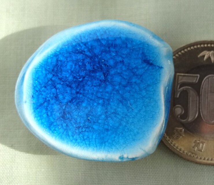 帯留めE01 エジプト青釉