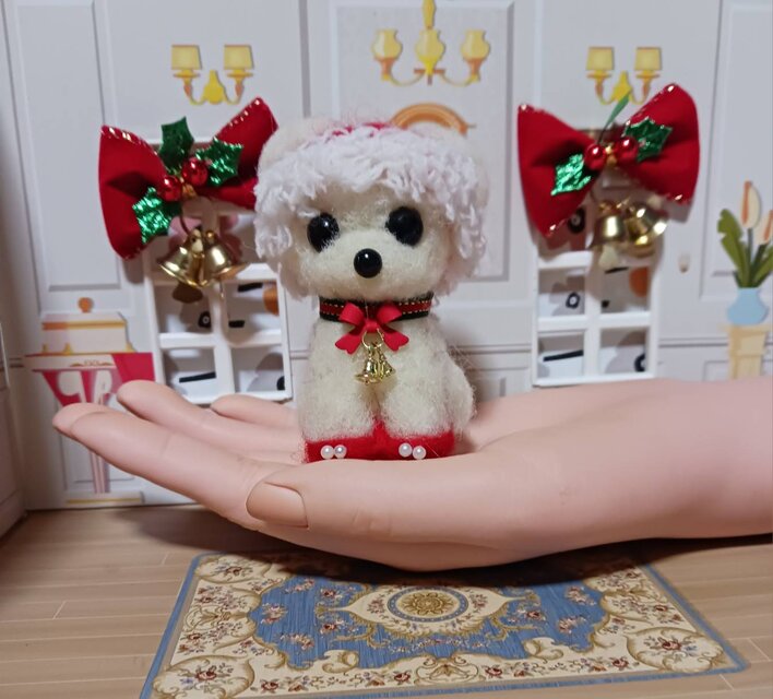 キャンペーン 今だけクリスマスマルチーズ 手作り樹脂ケーキ付き 羊毛