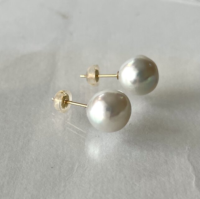 バロックパールのスタッドピアス(K18) | iichi 日々の暮らしを心地よく