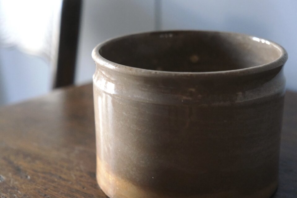 Creil&Montereau パテポット φ13.8cm フランス アンティーク 0502422