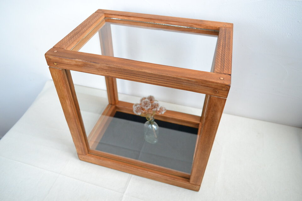 0310mito 木製レトロガラスショーケース パンケース ガラスショー