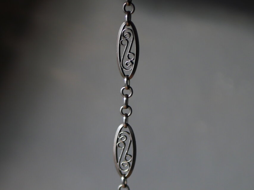 フランス　アンティーク　ブレスレット　フィリグリー　ヴィンテージ 純銀 フィリグリー ブレスレット フランスアンティーク ヴィンテージ