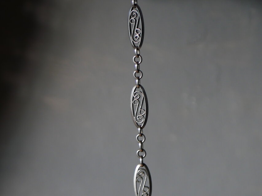 純銀 フィリグリー ブレスレット フランスアンティーク ヴィンテージ