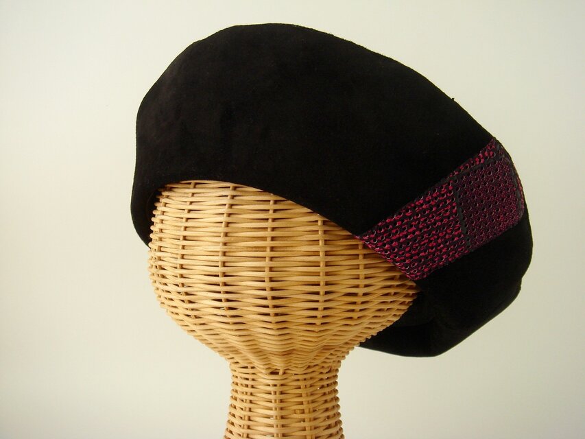 スエードベレーＬ（黒×紫）