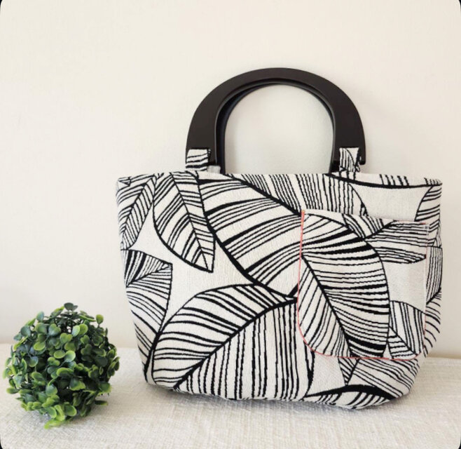 wood♡ジャガード織のトートbag