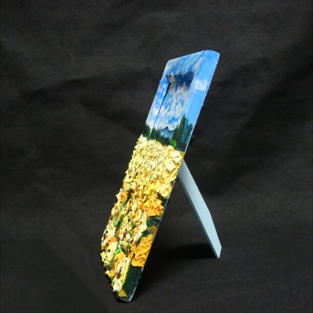 油絵 【ひまわり広場】ミニ絵画 | iichi 日々の暮らしを心地よくする