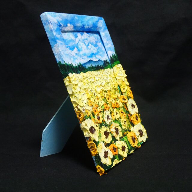 油絵 【ひまわり広場】ミニ絵画 | iichi 日々の暮らしを心地よくする