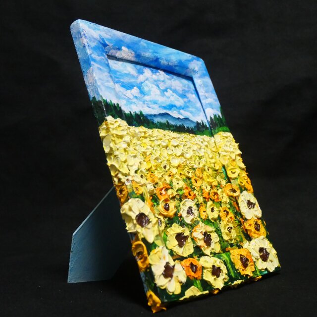 油絵 油彩 油彩画 絵 絵画 【ひまわり広場】ミニ絵画 油絵 【ひまわり広場】ミニ絵画 | iichi 日々の暮らしを心地よくする