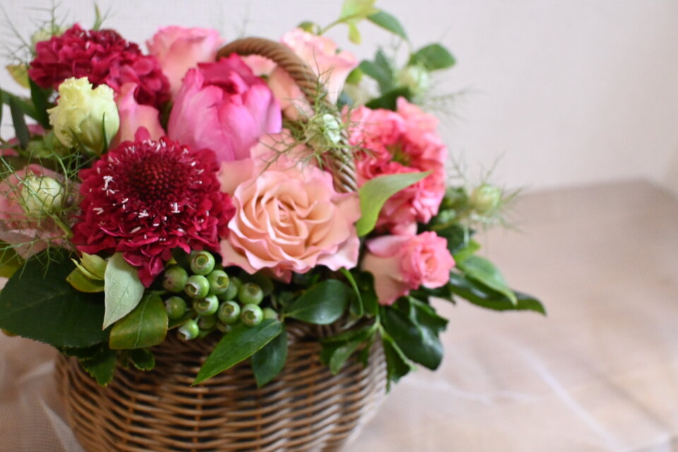 バスケットアレンジメント | iichi 日々の暮らしを心地よくする