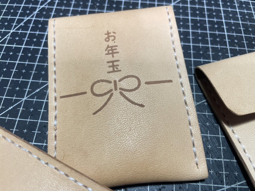 1個！これは喜ぶ！2way 革のお年玉ポチ袋/コインケースpochi porch /coin case