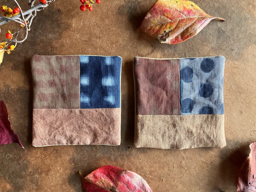 秋のコースターはぎはぎ2枚セットa