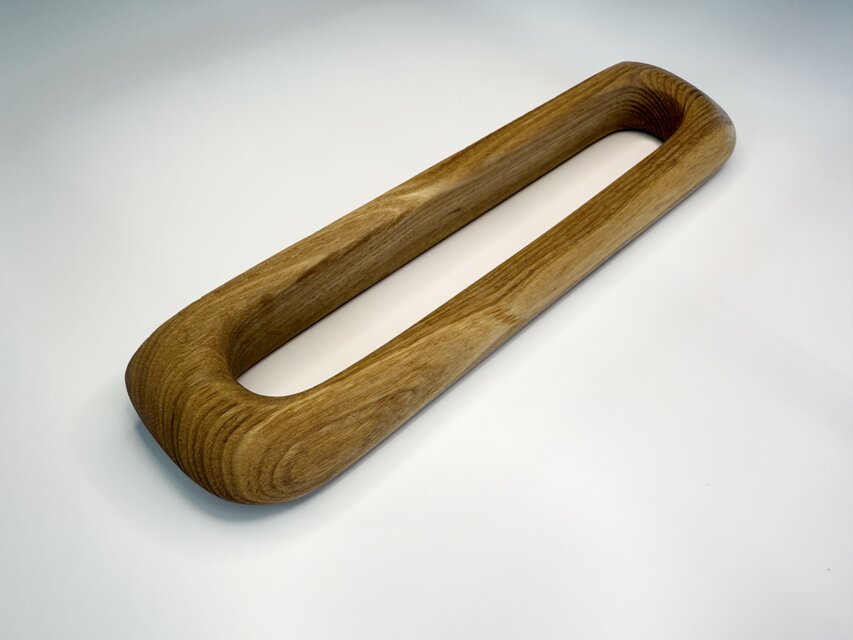 無垢タモ材のシンプルな壁掛けタオルハンガー  オイル仕上げ 木製　タオルハンガー　タモ3　Ⅵ