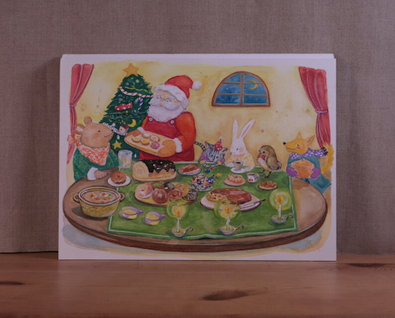 冬の夜のお茶会〜サンタさんと森の動物たち