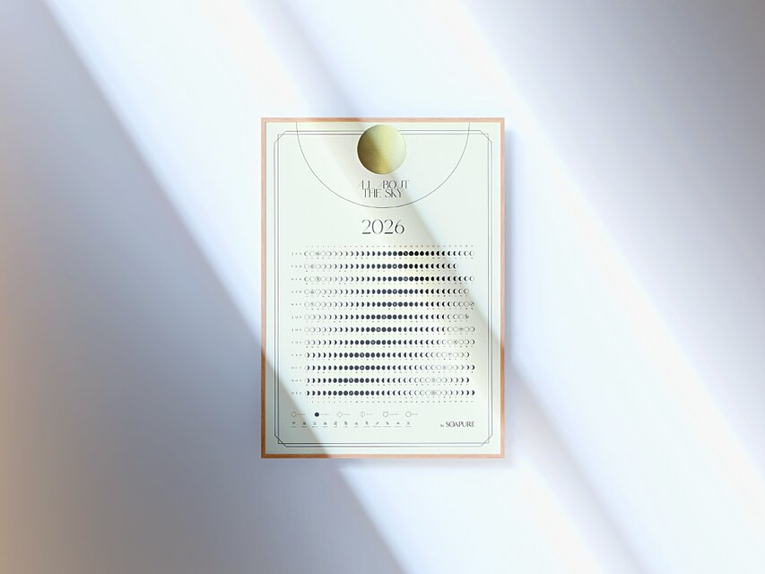 ［ALL ABOUT THE SKY］2026 月齢カレンダー B3サイズ 月の満ち欠け