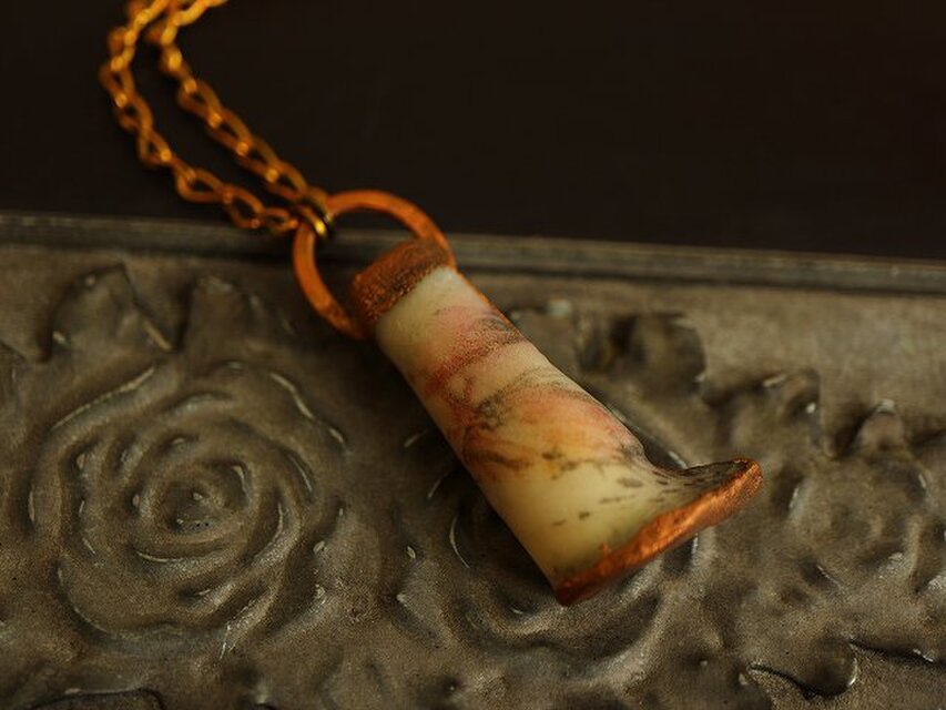 魔法の角笛＊ヴィンテージスタイル＊真鍮ネックレス＊E-6