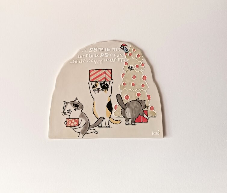 　クリスマスタイル　ネコとツリー