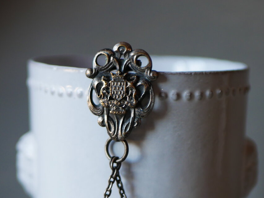 ブルターニュ紋章 シャトレーヌ 香水瓶 フランスアンティーク